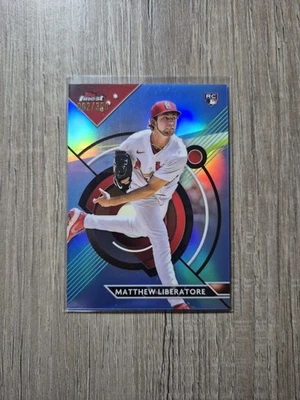2023 Topps Finest Matthew Liberatore Rookie RC Sky Blue Refractor /300 #77 - Image 1 of 2
