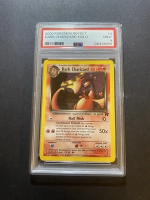 Dark Charizard 4/82 Team Rocket Holo 2000 PSA 9 MINT NEW CERT - Image 1 of 2