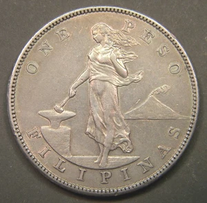Nice 1903S Philippines Silver One Peso Coin High Grade - A - Picture 1 of 2