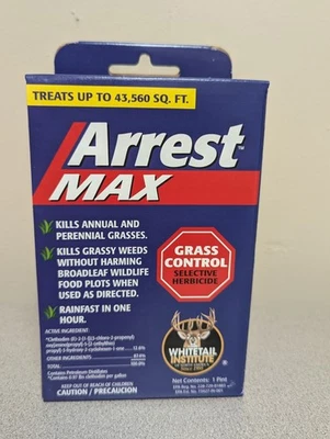 Whitetail Institute Arrest Max 选择性草控制除草剂 1 品脱 — 第 1/4 张图片