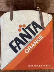 EUC Anya Hindmarch Small leather Trimmed Fanta Felt Tote Bag - Picture 1 of 18