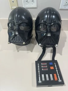 VTG 2004 Star Wars Darth Vader Voice Changer Helmet Mask Hasbro Works Pair Video - Picture 1 of 7