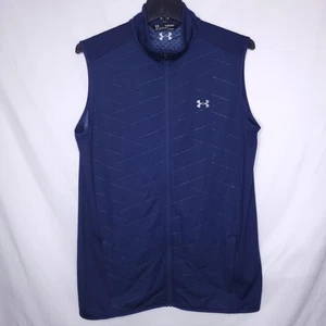 Under Armour Vest Mens XLT Navy Coldgear Loose Full Zip - Picture 1 of 11
