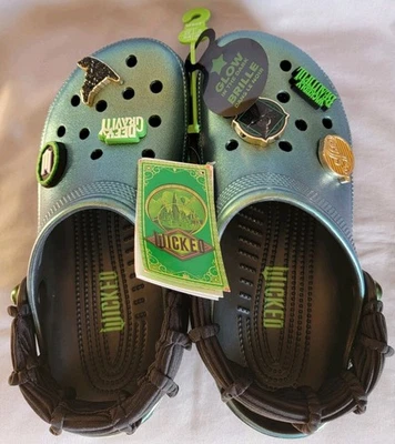 Crocs Classic Clog Wicked Witch Elphaba 210524 Green Black Mens 7/ Womens 9 - Image 1 of 4