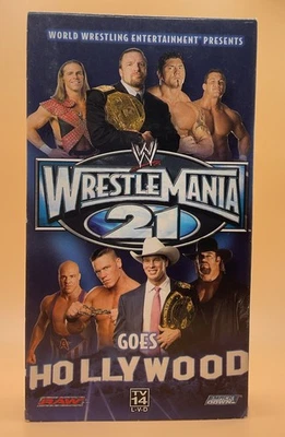 WWE Wrestlemania 21 VHS 2005 John Cena Eddie Guerrero Tested - Image 1 of 4