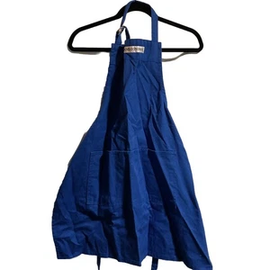 Williams Sonoma Blue Apron Workshop Grilling Kitchen Chef Pockets Made In USA - Bild 1 von 6