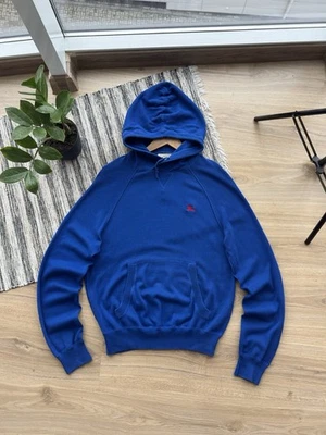 Sudadera con capucha vintage Burberry Brit bordada con logotipo rojo azul para hombre talla M Foto 1 de 4