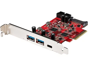 5-Port USB PCIe Card, 10Gbps USB 3.1 Gen 2 PCIe Card w/ 1x USB-C & 2x USB-A, 1x - Picture 1 of 5