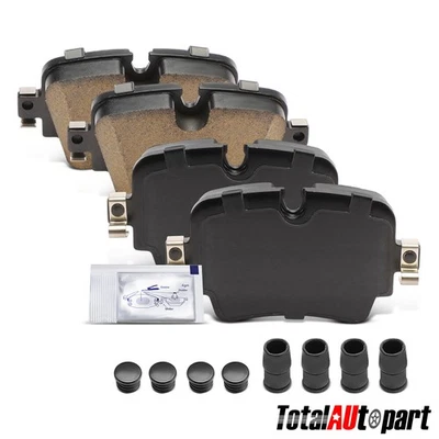 4x Pastillas de freno de cerámica con herrajes para Jaguar XJ 2017 2018 F-Type 2014-2021 traseras Foto 1 de 4