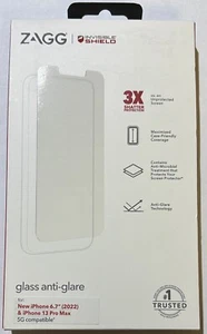 NEW ZAGG Glass Anti-Glare Screen Protector for Apple iPhone 14 Plus & 13 Pro Max - Picture 1 of 2