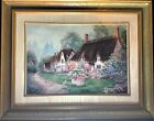 VIOLET SCHWENIG FRAMED AND (TWICE) SIGNED LITHOGRAPH "WISHING WELL LANE"