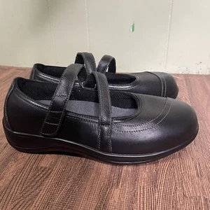 Orthofeet Black 865 CELINA Mary Jane Orthotic Ergonomic Shoes Size 8 2E X Wide - Picture 1 of 6