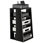 Media Storage Cabinet Audio Video Media Stand Cabinet with 4 Shelves Modern