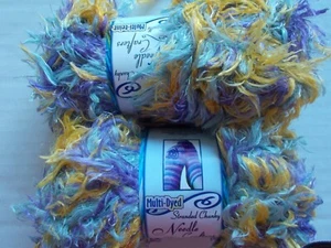 Needle Crafters Stranded Chunky yarn, lavender/yellow, lot of 2 - Picture 1 of 2