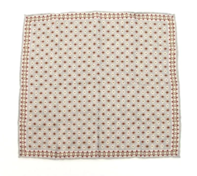 NWT Brunello Cucinelli Men 100% Silk Colorful Geometric Print Pocket Square A242 - Image 1 of 3