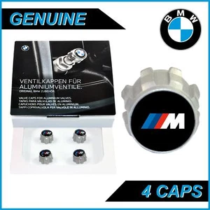 Genuine Aluminium Pack of 4 TPMS Tyre Valve Caps FOR BMW X1-X7 F20 F87 F45 F30 - Picture 1 of 6