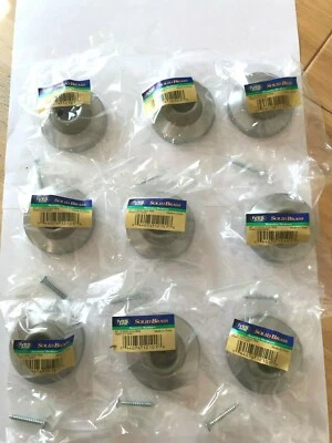  IVES SCHLAGE CROMO CEPILLADO LATÓN MACIZO TOPE PUERTA 407 1/2 B26D 9 PIEZAS NUEVO Foto 1 de 2