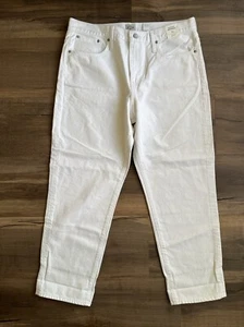 J Crew Denim Damen Slouchy Boyfriend Jeans 100% Baumwolle Weiß 32 Neu Mit Etikett - Bild 1 von 16