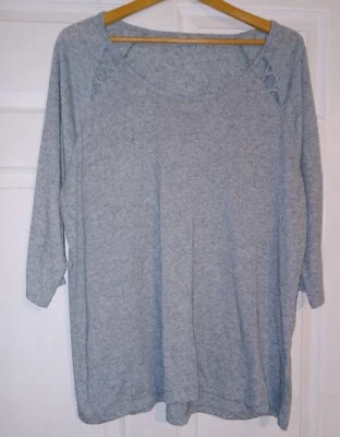 Harmony & Balance Womens 2X Faded Blue Half Sleeve Shirt Top Casual Soft Comfy - Image 1 of 3