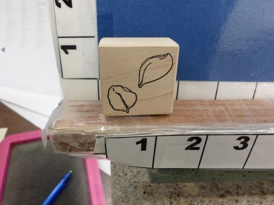 sello rosa hojas árbol dúo NUEVO sello goma 4w Foto 1 de 2