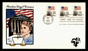 DR WHO 1981 FDC FLAG COIL COMBO PUGH HAND COLORED CACHET m29172 - Picture 1 of 2