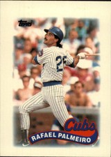 1989 Topps Mini Leaders SP #5 Rafael Palmeiro Chicago Cubs MVP