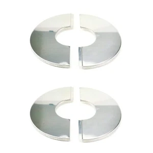 2PCS Stainless Steel Pipe Escutcheon Plate 2" Round Wall Split Flange - Picture 1 of 9