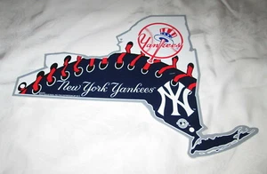 NEW YORK YANKEES - NEW YORK STATE SHAPED SIGN #5 - NEW - Picture 1 of 1