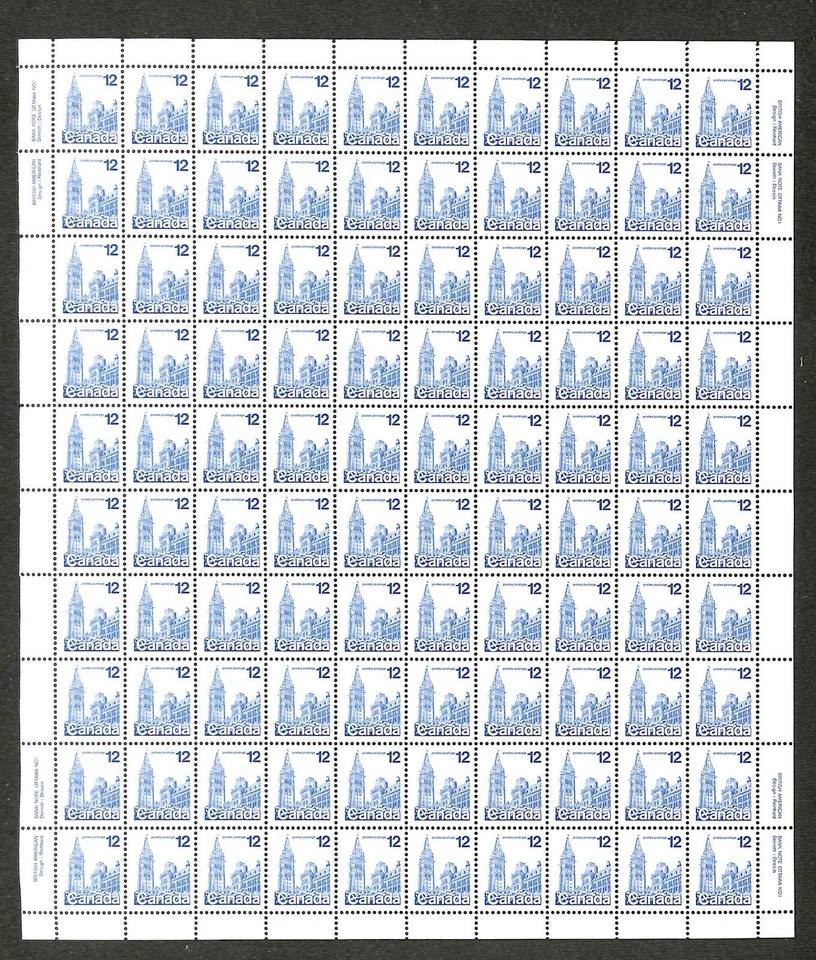 Canada - Scott 714 - Full Sheet of 100 - BABN Plate 1 - MNH - 1977 - Image 1 of 1