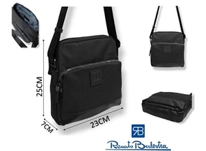 Renato Crossbow Men's Comfortable Pocket Large Fabric Purse Shoulder Bag - Picture 1 of 14