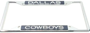 Dallas Cowboys Carbon 3-D CHROME LICENSE PLATE FRAME Man Cave Car Must - Picture 1 of 3