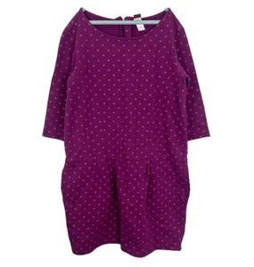 Tea Collection Girls Size 12 Purple Floral French Terry Dress Casual Everyday - Picture 1 of 5