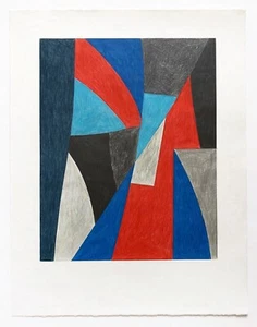 Robert Yucikas New York 5-78, Hand Signed Dated Unique Cubist Color Drawing - Bild 1 von 5