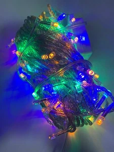 200 Luci di Natale a Led da Interno Multicolore filo trasparente catena albero - Foto 1 di 2