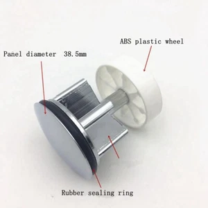 Bathroom Chrome Plated Sink Waste Pop-Up Plug 38MM Kitchen Push Button Basin - Picture 1 of 3
