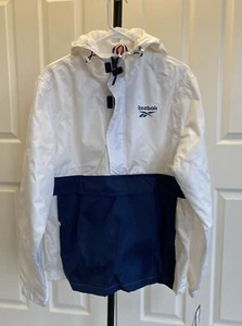 NWT Reebok Half-zip Hooded Light Weigh Running Training Rain Jacket Mens Size M - Picture 1 of 8