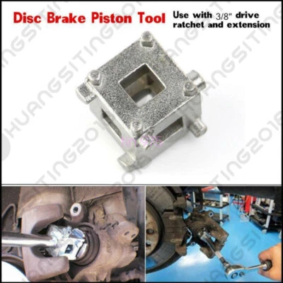 Disc Rear Brake Piston Caliper Wind Back Cube 3/8" Drive Tool Calliper Adaptor Foto 1 de 4