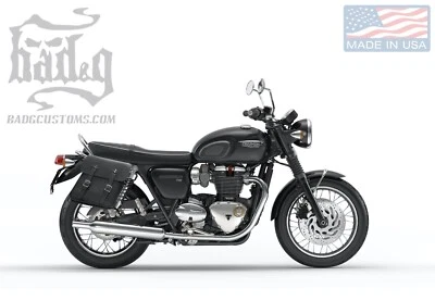 Bolso Solo Triumph Bonneville T100 T120 Lado DERECHO NEGRO -TR01 MALO&G Personalizado Foto 1 de 4