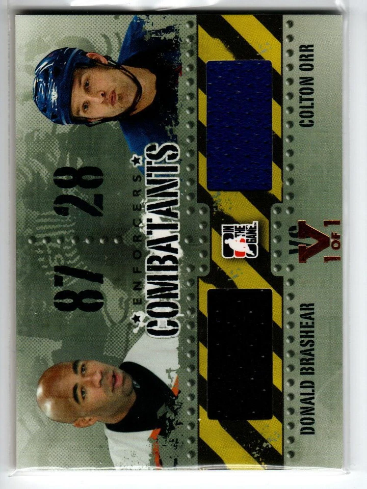 2011-12 ITG Enforcers Jersey Duals #C19 Donald Brashear/Colton Orr *#/120 - Image 1 of 1