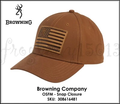 BROWNING Company Tan Adjustable Cap Hat  SKU: 308616481 Authorized Dealer - Image 1 of 4