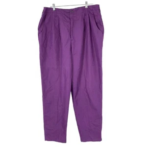 Crest Elastic Waist Scrub Pants Size 20T Womens Belt Loops EUC Purple 3522 USA - Picture 1 of 9