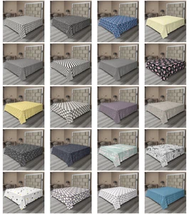 Ambesonne Modern Theme Flat Sheet Top Sheet Decorative Bedding 6 Sizes - Picture 1 of 26