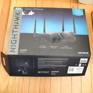 NETGEAR Nighthawk AX6 6-Stream AX4300 Wi-Fi Router RAX45-100NAS 1.5GHz Processor - Picture 1 of 6