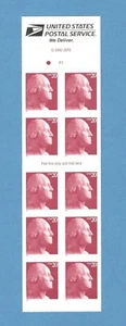 Sc # 3482a ~ Booklet Pane of 10 ~ 20 cent George Washington Issue - Picture 1 of 2