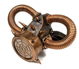 Spike Tube Gas Mask Steampunk Halloween Cyber Rave Respirator Mask Burning Man - Picture 1 of 22