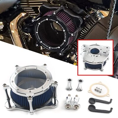 Синий впускной фильтр для Harley Dyna Road Glide King FLTRU Clarity очиститель воздуха с ЧПУ - Изображение 1 из 4