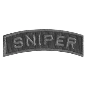 Sniper shoulder tab subdued embroidered military morale police army hook patch - Picture 1 of 2