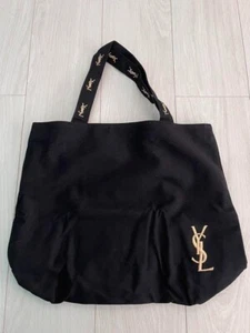 Yves Saint Laurent schwarz Canvas Neuheit Geschenk Parfums Tragetasche YSL Einkaufstasche - Bild 1 von 3