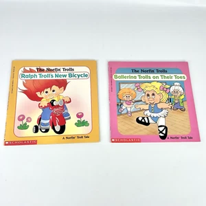 Lot of 2 Norfin Trolls Paperback Books New Bicycle Ballerina Scholastic 1990's - Picture 1 of 24