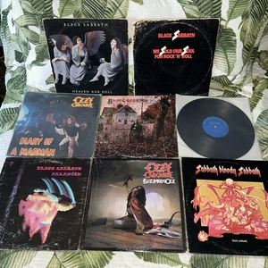 LOT 9 VINYL LP ALBUM Black Sabbath Ozzy Osbourne 80s METAL Lyrics Paranoid Bark - Bild 1 von 18